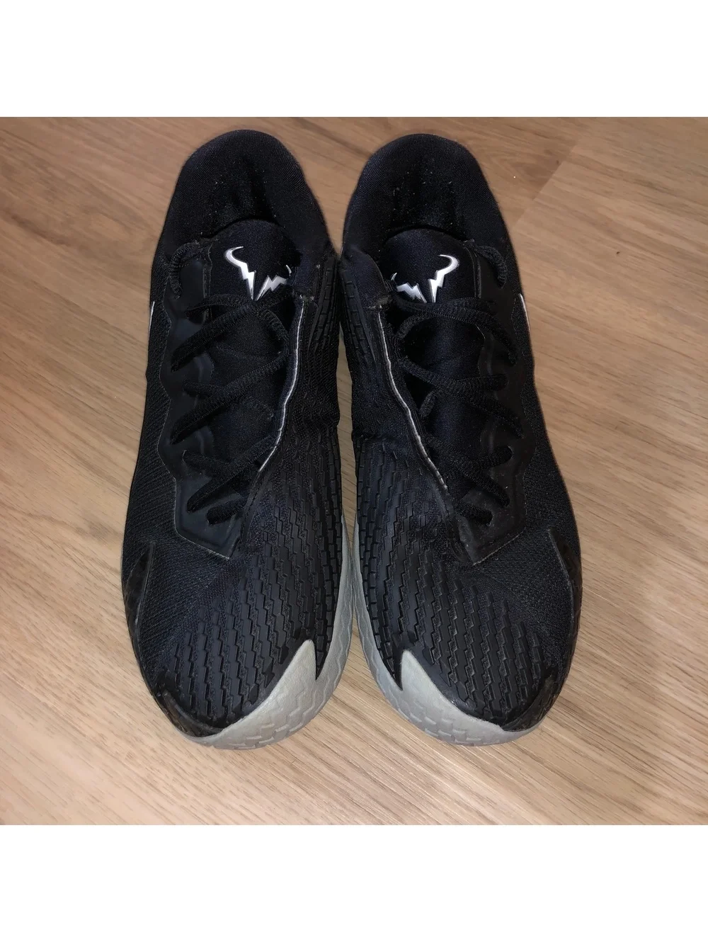 NIKE RAFA VAPOR CAGE 4 METALLIC BLACK TENNIS SHOES RAFAEL NADAL MENS SIZE 10